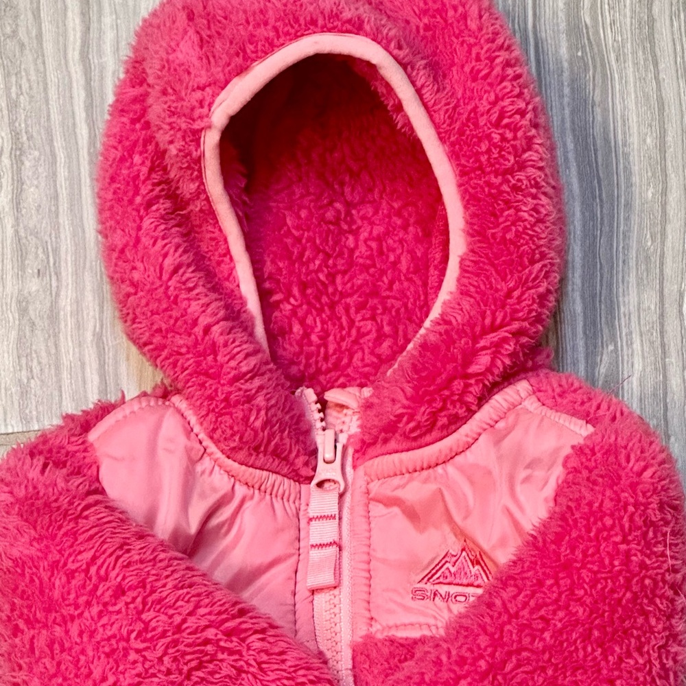 Snozu Pink Fleece Kids Footies - Picture 11 of 16